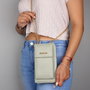 Zoozie Bags Bolso Cruzado de Piel Verde Menta con Compartimento para Teléfono